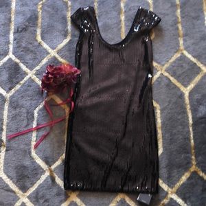 Armani Exchange Black Sequins Dress Size S NWT!